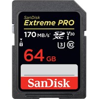 SanDisk Extreme Pro SDXC U3 (SDXC, 64 GB, U3, UHS-I)