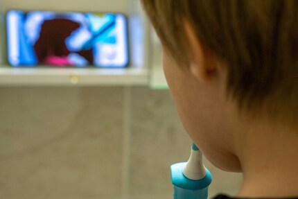 Die Sonicare for Kids im Einsatz.