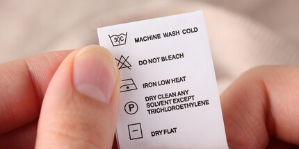 Sur l'étiquette figurent les instructions de lavage.