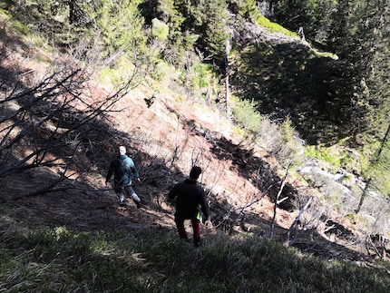 It’s up the hill to the left here.