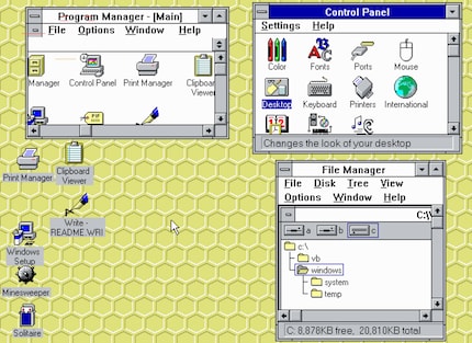 In Windows 3.11, the Desktop wasn’t really a thing.