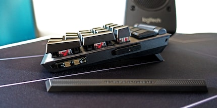 The numeric keypad connectors hide under magnetically attached covers.
