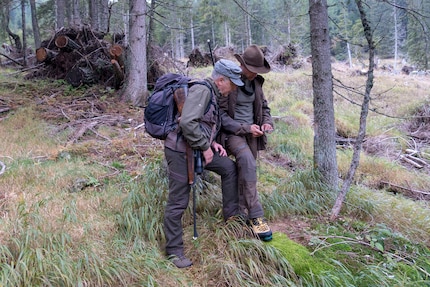 Marco et Claudio à l'ouverture de la chasse 2021 dans les Grisons.