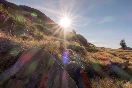 Soleil du matin sur le Mot Ciarin.