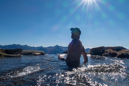 Je suis prêt à tout pour le travail, ma baignade en pleine partie de chasse dans les Grisons.