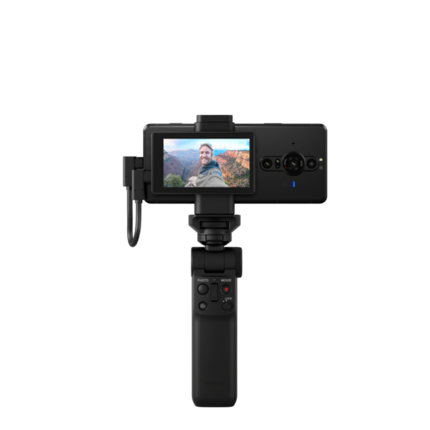 Le moniteur de vlog au dos de l'Xperia Pro-I.
