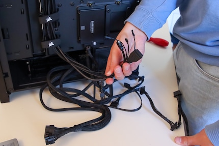 All these tangled cables really get on your nerves.