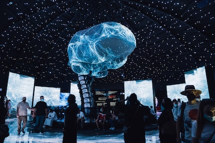 The inner part of the Russian pavilion is dedicated to the human brain and bears the title «The Mechanics of Wonder».