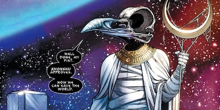 Khonshu, der ägyptische Mondgott, ist es, der Moon Knight seine Fähigkeiten gibt.