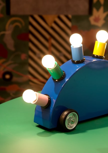 A lamp on two wheels: «Super» by designer Martine Bedin.