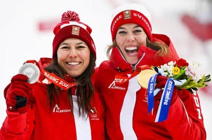 Successful duo: Wendy Holdener and Michelle Gisin. Photo: Keystone