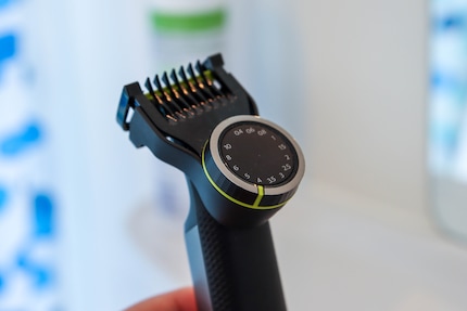 14 longueurs de barbe peuvent être réglées.