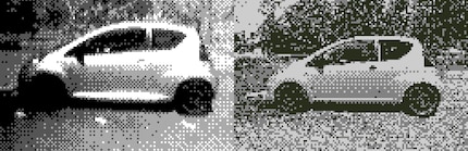 On the left the Nintendo original, on the right an imitation from the iPhone camera.