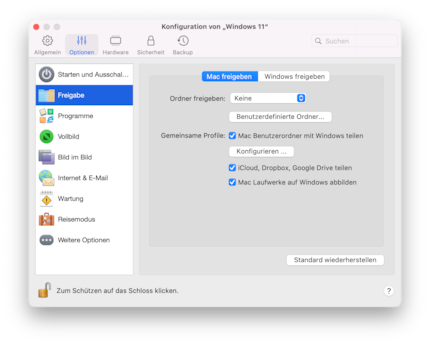 Sharing Mac and Windows data is user-friendly in Parallels.