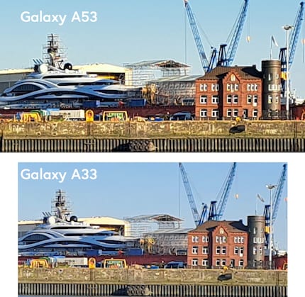 Luxusyacht und altes Werftgebäude