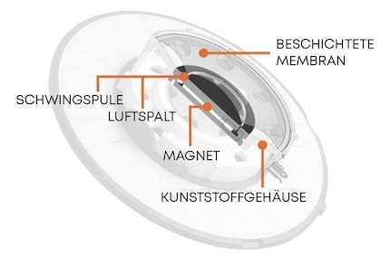 Je leichter die Schwingspule, desto präziser die Schallwandlung – und desto höher der Widerstand.