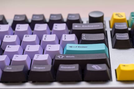 Typing around the Enter key feels stiffer than on the rest of the keyboard.