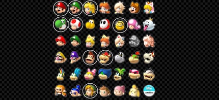 Auf der Webseite von Nintendo findest du eine Fahrerübersicht zu Mario Kart 8. Ich habe diejenigen eingekreist, die mir spontan bekannt vorkommen.