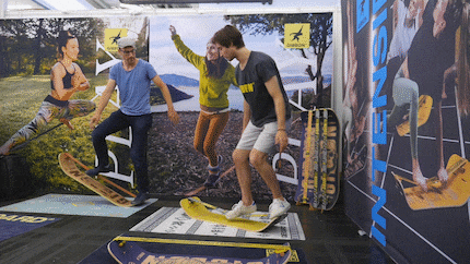 Pedro (right) shows me my first tricks. Spins and handstands to follow.