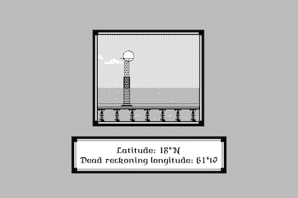 Bestimmung der Koordinaten mit dem Sonnenstand. Keine Karte mit Anzeige, wo du bist. Das hier ist ein realistisches Game!