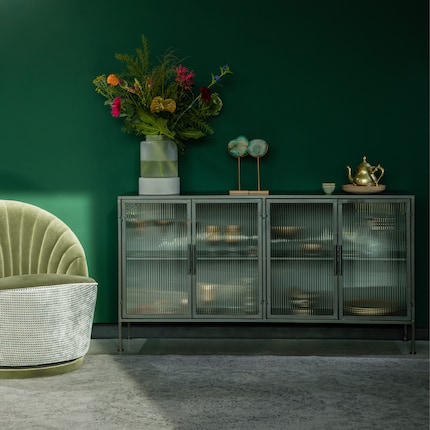 Dimensionen: 150 x 35 x 80 cm | Material: Glas, Metall | Bild: Dutchbone
