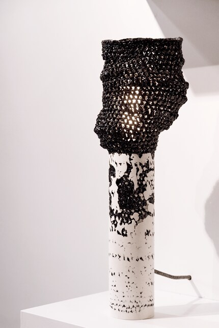 «Lamp, 2021» (50 cm × 8 cm) by Studio Gilles Werbrouck and Hugues Loinard Studio.