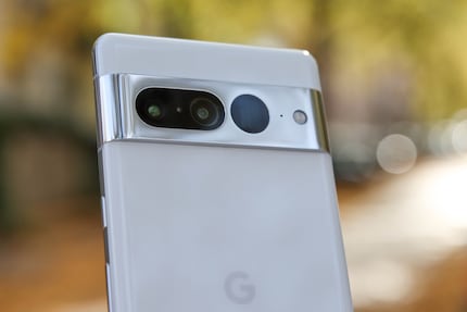 A Pixel 7 Pro with three cameras on the back.
