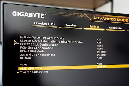 The fTPM option is usually enabled by default on newer motherboards – but it wasn’t on mine.
