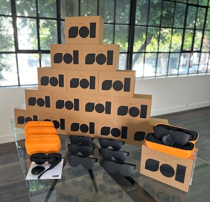 Onlookers were able to try out the Sol Reader at the Consumer Electronics Show last weekend.
