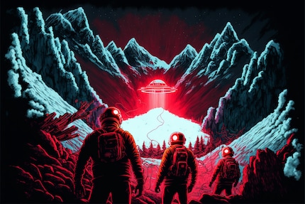 The UFO generated is a perfect fit for «something glowing».