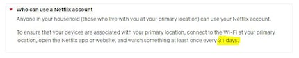 Netflix wants to prevent account sharing via the home internet network.