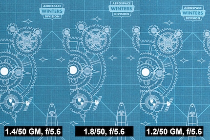 100 per cent sections from the centre of the image. Click to enlarge.