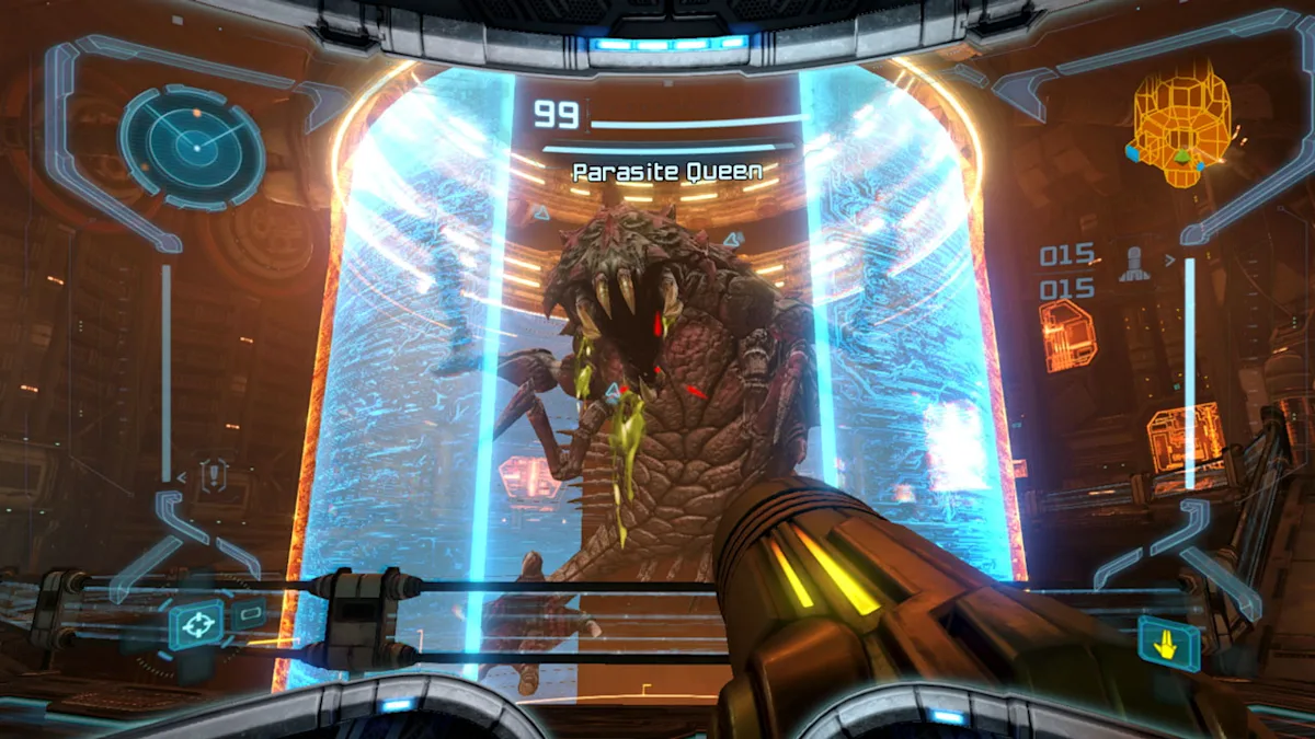 Die neue Dual-Stick-Steuerung in Kombination mit dem alten Lock-On-System macht «Metroid Prime Remastered» noch zugänglicher.