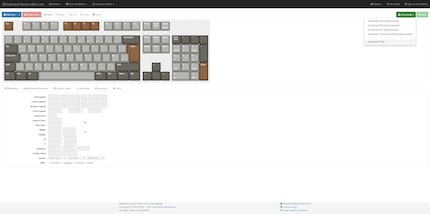 Mein erster Tastenkappen-Design-Versuch im Keyboard Layout Editor sieht flach aus.