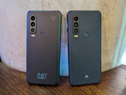 Cat S75 and Motorola Defy 2 are both robust outdoor smartphones that feature satellite links.