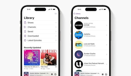 De «kanalen» vatten podcasts samen van leden van een podcastnetwerk.