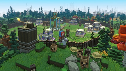 Ik vind de beelden in Minecraft Legends erg mooi.