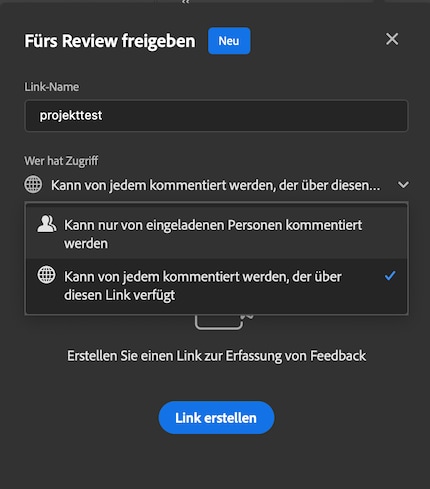  Door een link van het project te maken, krijg je in de toekomst sneller feedback.