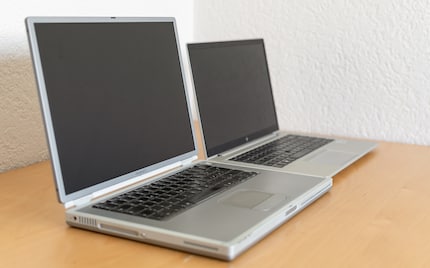 Un peu encombrant, mais sinon, l'ancienne machine d'Apple n'a pas l'air si différente d'un ordinateur portable d'aujourd'hui.
