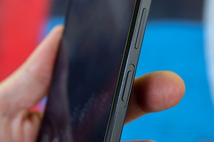When turning it on, your finger is directly on the fingerprint sensor.