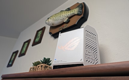 The router on the table in the header image has the same specifications as the satellite under the fish. The two routers have different roles.