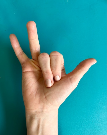 Here's what the Vishnu Mudra looks like....
