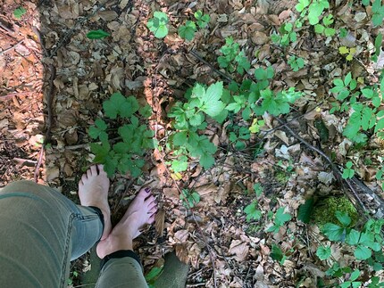Marcher pieds nus sur le sol moelleux a été mon expérience la plus marquante de la journée.