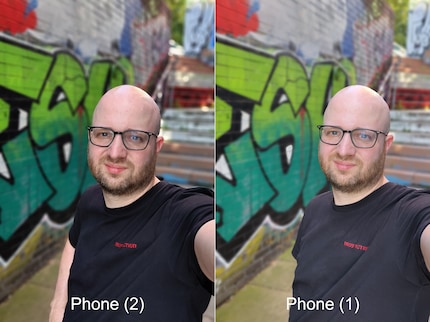 De kleurweergave van de Phone (2) wint ook in portretmodus.