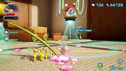Roep snel alle Pikmin de ui in voordat het donker wordt.