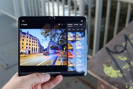 Für die Foto- und Videobearbeitung erweist sich das große Display als Vorteil.
