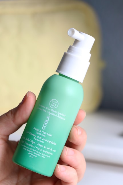 Coola’s Scalp & Hair Mist sunscreen comes in a handy bottle.