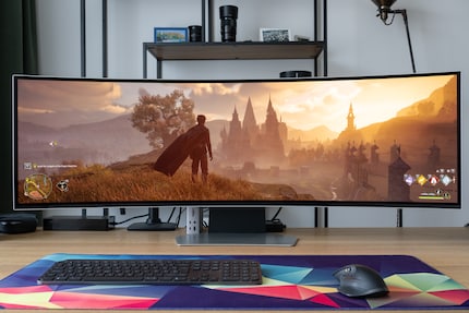 Wat een uitzicht! Scènes zoals deze zien er fantastisch uit op het 49-inch QD OLED paneel.