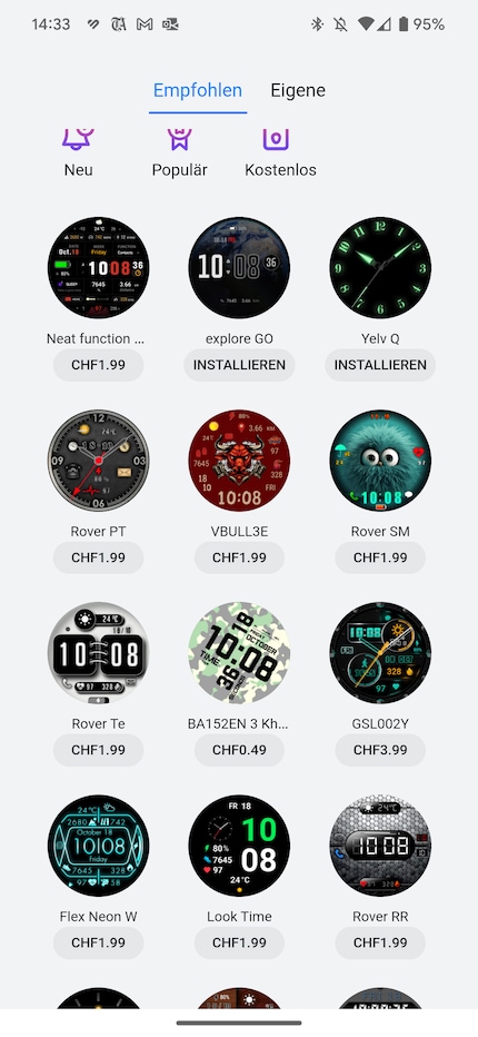 Desorganiseerde programma's in de App Store en een kleine greep uit de extra wijzerplaten.