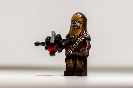 De mini Chewbacca figurine met de boogschutter is geweldig.